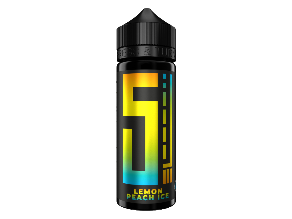 5EL Longfills 10 ml - Lemon Peach on Ice, hochdosiertes Aromakonzentrat, für das Dampfen geeignet mit 3 bis 5 Tagen Reifezeit.