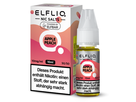 Elfliq Apple Peach 20mg Nikotinsalz Liquid – Saftiger Pfirsich trifft auf knackigen Apfel