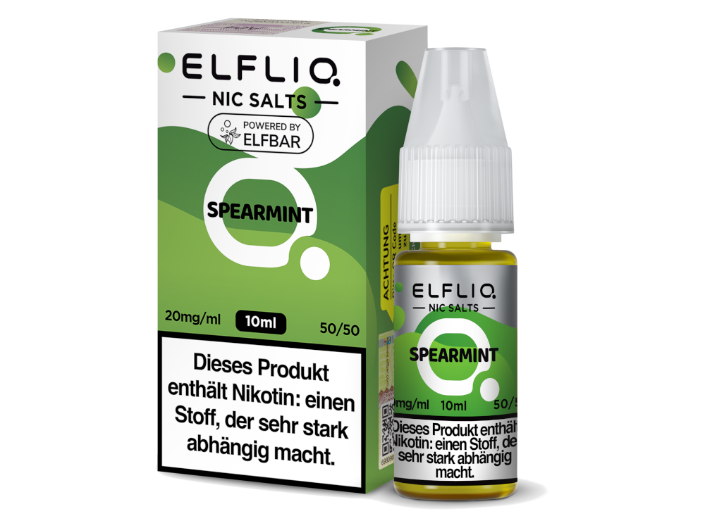 ELFLIQ Spearmint Nikotinsalz Liquid 10mg – Klare Frische mit harmonischer Süße