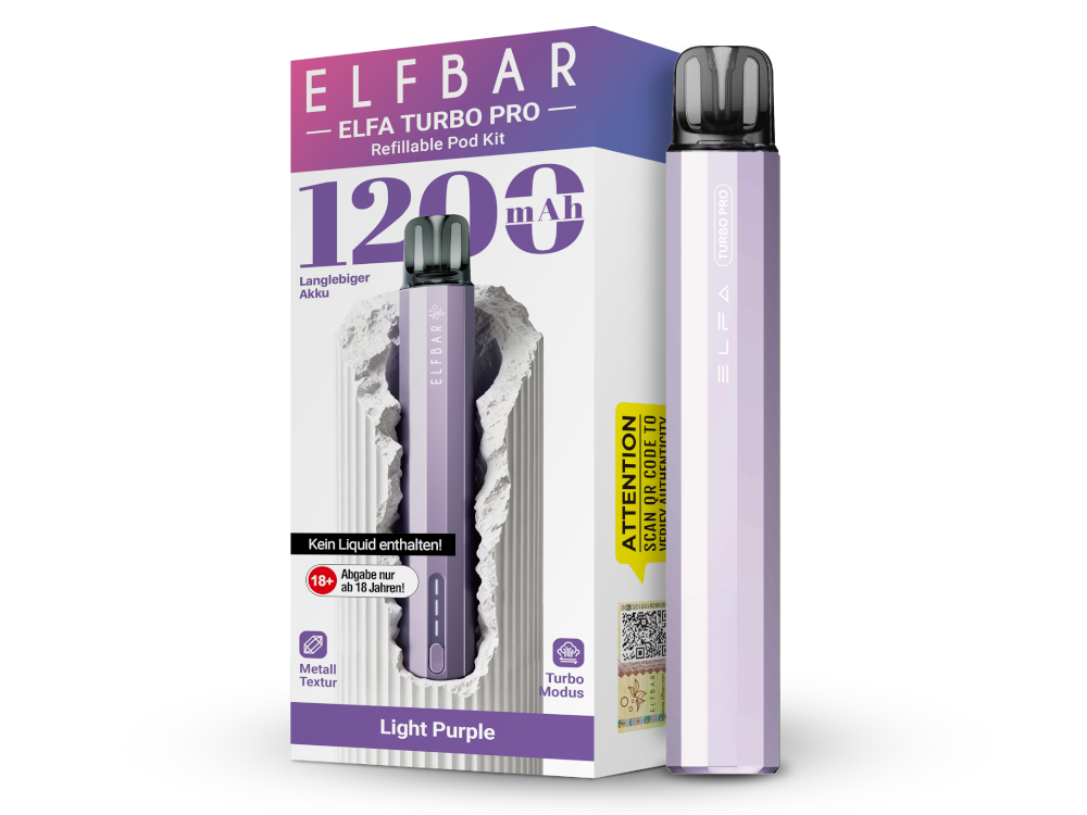 Elfbar Elfa Turbo Pro E-Zigaretten Set – Kompaktes Pod System für MTL & RDL