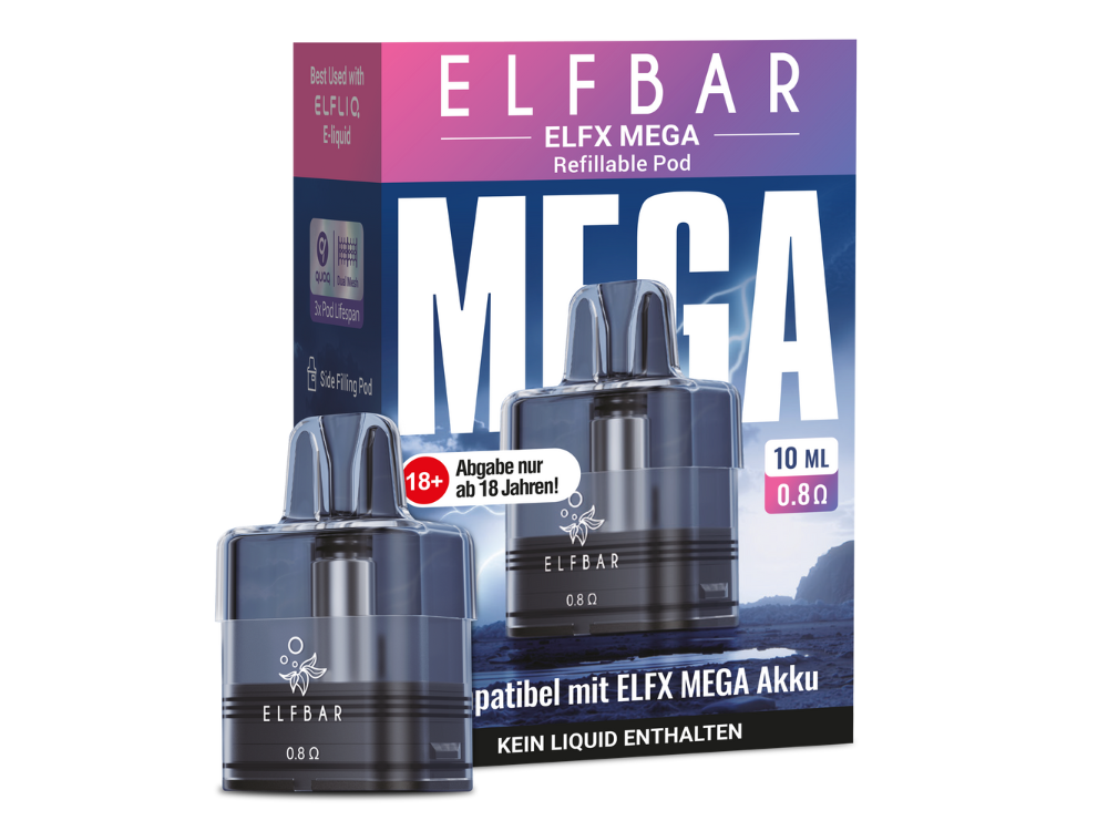 Elfbar ELFX Mega Pods – Dual Mesh Ersatzpods mit 5 ml oder 10 ml Tank