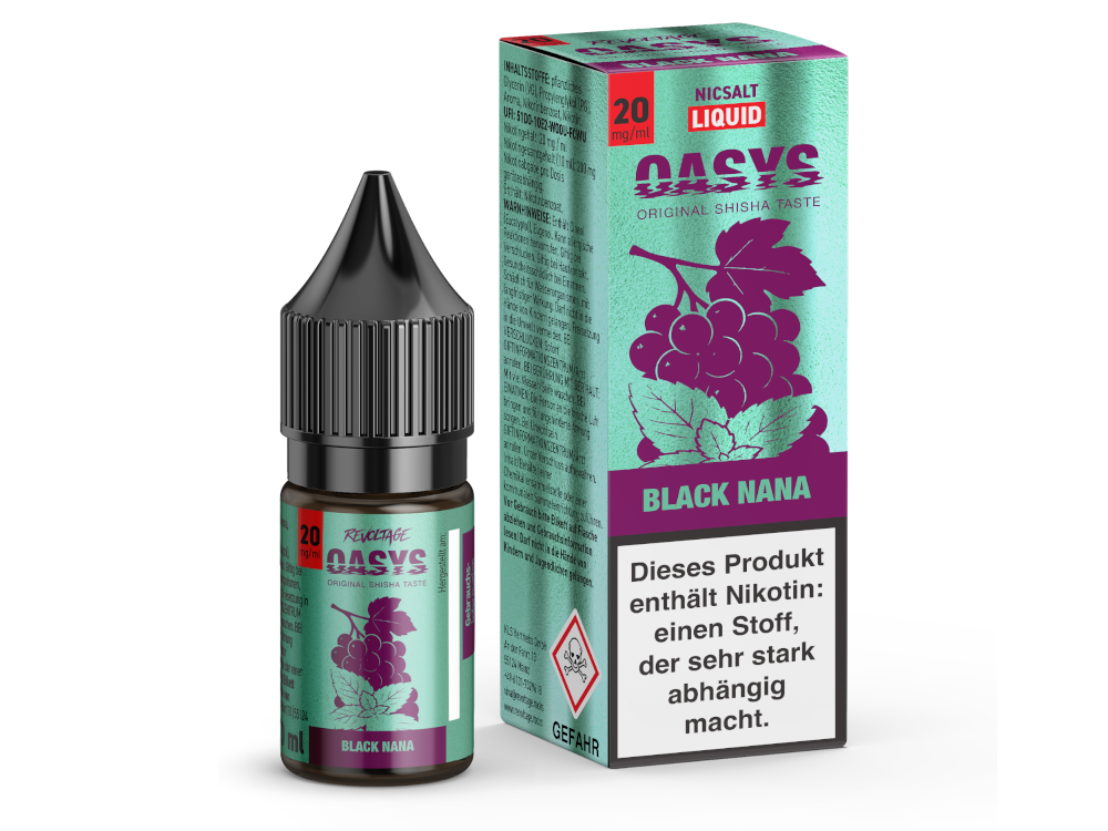 Revoltage - OASYS - Hybrid Nikotinsalz Liquid - Black Nana