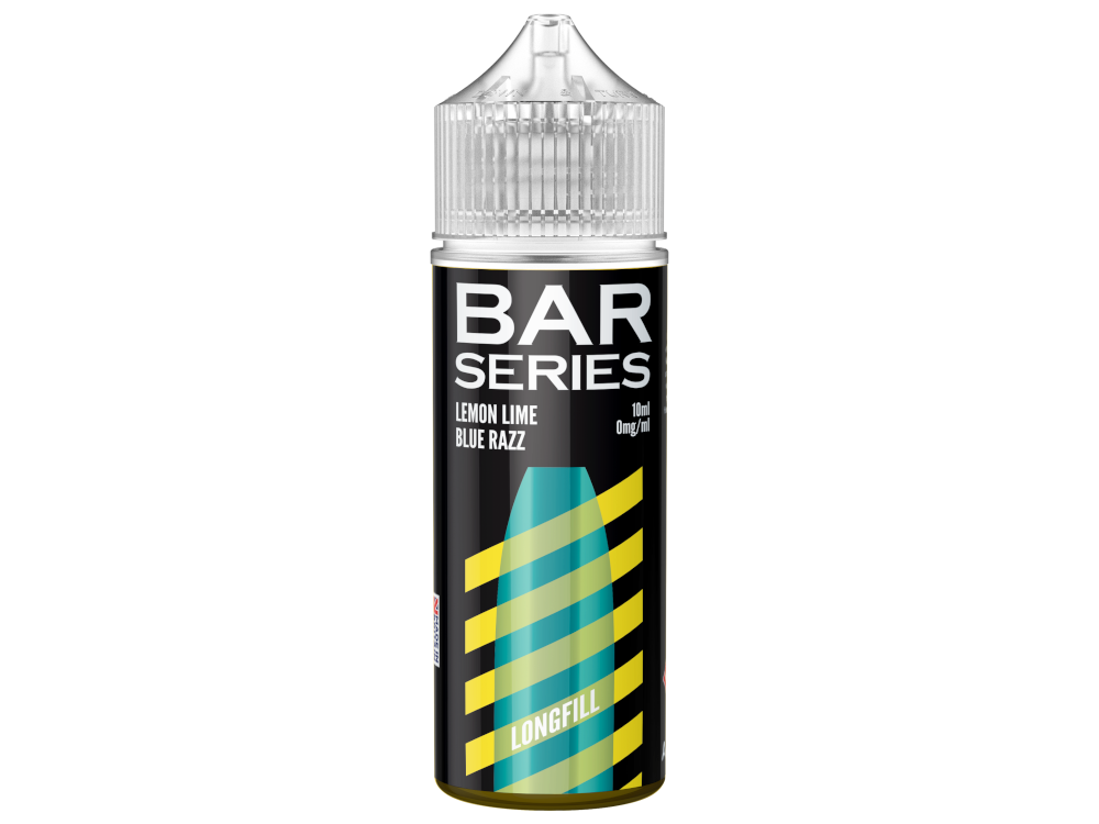 Bar Series Longfills 10 ml - Lemon Lime Blue Razz, ein nikotinfreies Aroma mit einem erfrischenden Geschmack von Zitrone, Limette und Himbeere, ideal für Dampfer, geliefert in einer 120 ml Liquidflasche.
