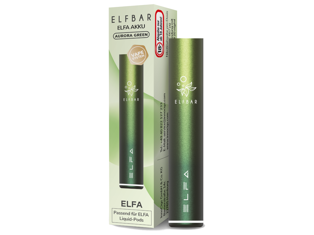 Elfbar - Elfa Akku 500 mAh mit Zugautomatik, USB-C Anschluss