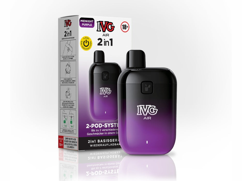 IVG - AIR 2in1 Akku 780 mAh für vorbefüllte Pods – Dual-Pod Nutzung & USB-C