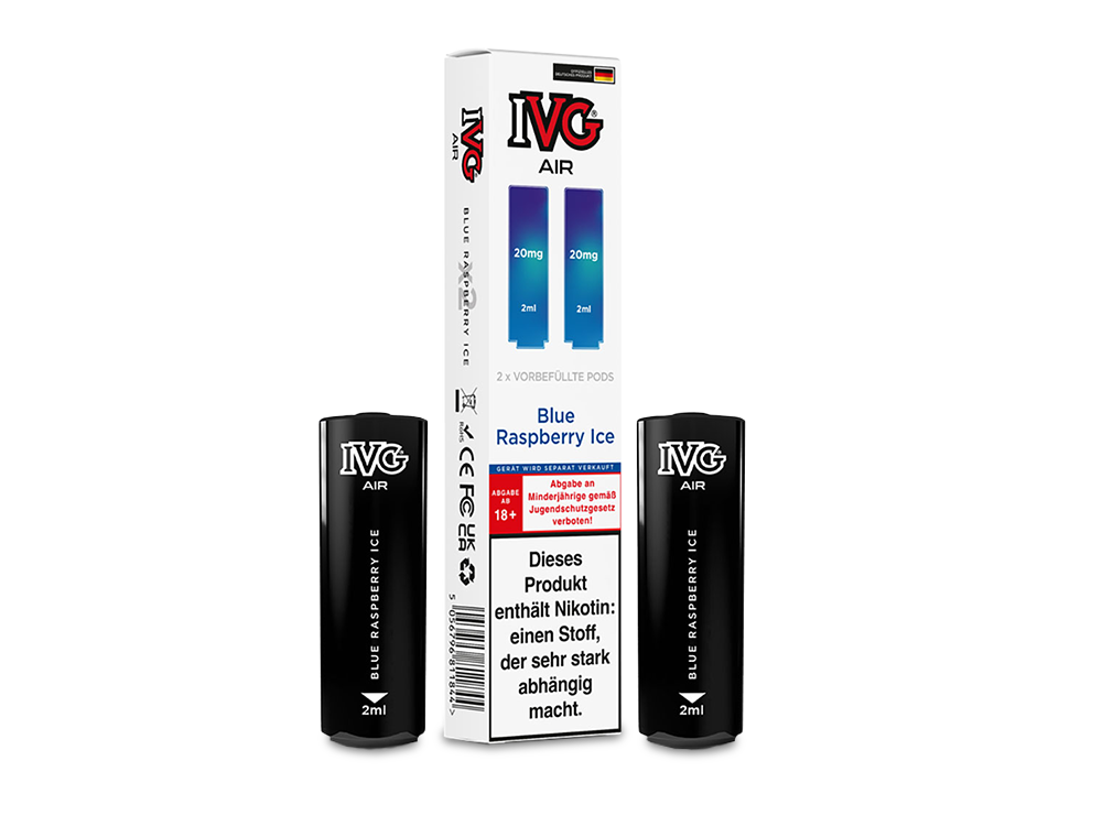 IVG AIR Pods – 2 ml Nikotinsalz Cartridges für AIR 2in1 Akku