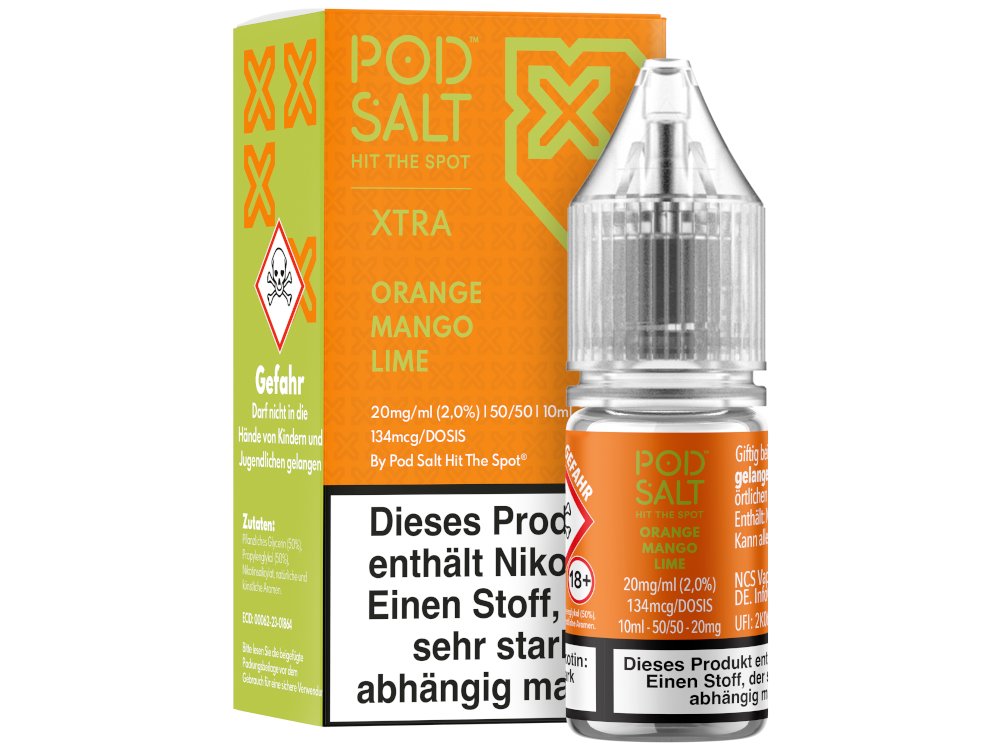 Pod Salt X - Nikotinsalz Liquid - Orange Mango Lime