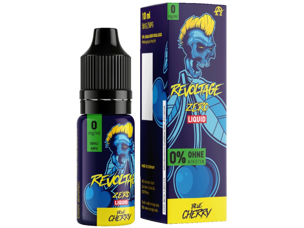 Revoltage - Hybrid Nikotinsalz Liquid - Blue Cherry - 0mg
