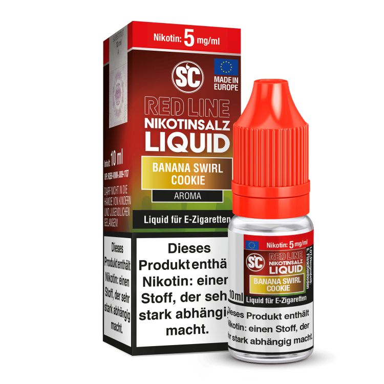 SC Red Line Banana Swirl Cookie Nikotinsalz Liquid - Bananenstrudel