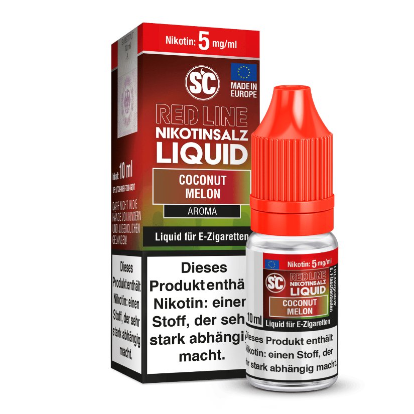 SC Red Line Coconut Melon Nikotinsalz Liquid - Intensiver Geschmack von Kokosnuss und Wassermelone
