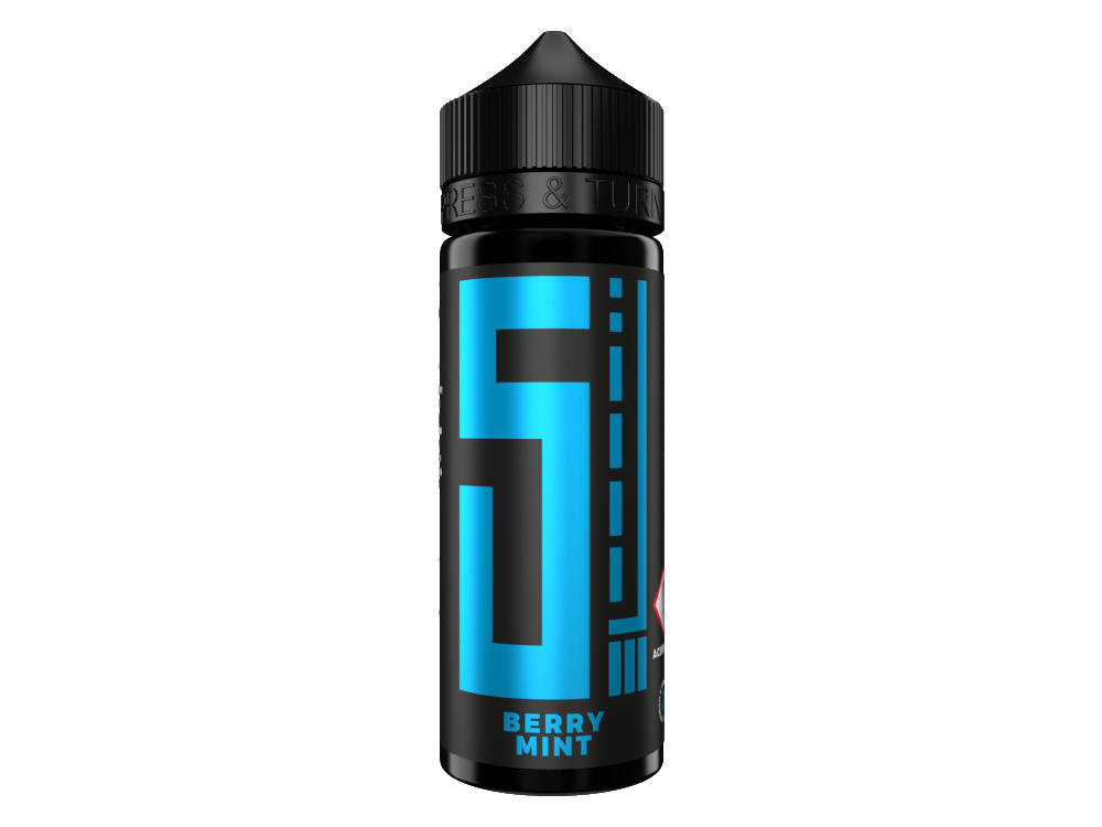 5EL Berry Mint Longfill Aromakonzentrat 10 ml, abgefüllt in 120ml Chubby Gorilla Flasche, für aromatische Dampfer mit fruchtigem Geschmack.