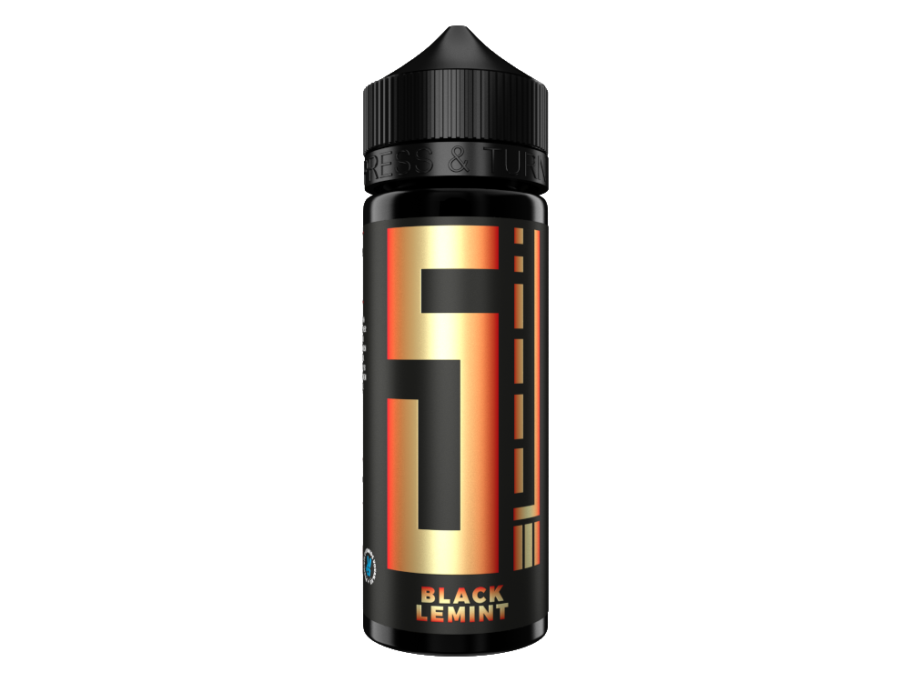 5EL – Longfills 10 ml - Black Lemint Aroma für E-Zigaretten mit Geschmack von schwarzem Tee, Zitrone und Minze