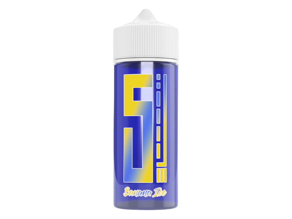 5EL - Blue Overdosed Longfills 10 ml - Banana Ice, hochwertige Longfill Aroma für dampfen, in 120 ml Flasche, ideal für DIY E-Liquids.