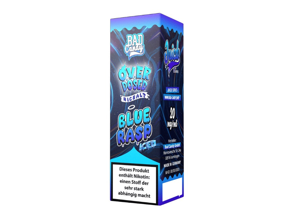 Bad Candy Liquids Juicd Nikotinsalz Blue Rasp - 10ml E-Liquid mit Sauren Blaubeeren und Himbeeren
