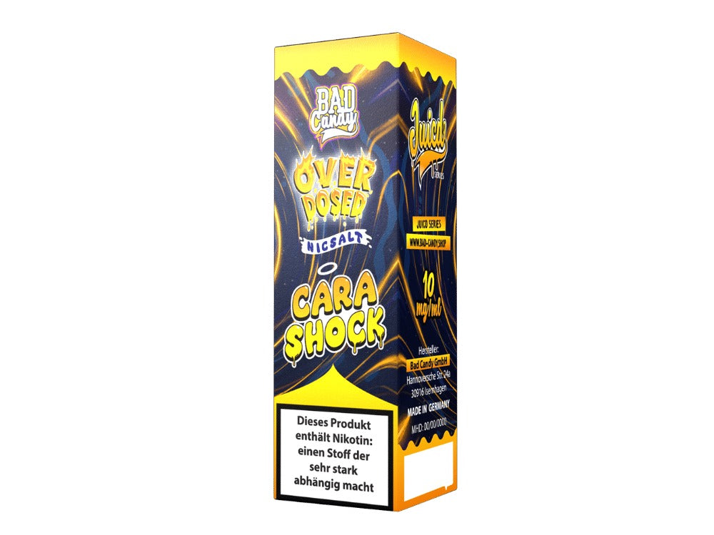 Bad Candy Liquids Juicd Nikotinsalz Liquid Cara Shock - 10ml Keks Karamell Schokolade 10mg/20mg