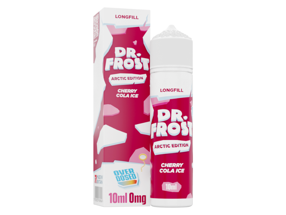 Dr. Frost Arctic Edition Aroma 10 ml Cherry Cola Ice - Hochkonzentriertes Aroma mit dem erfrischenden Geschmack von Kirsche und Cola, ideal für die Verwendung in E-Zigaretten.