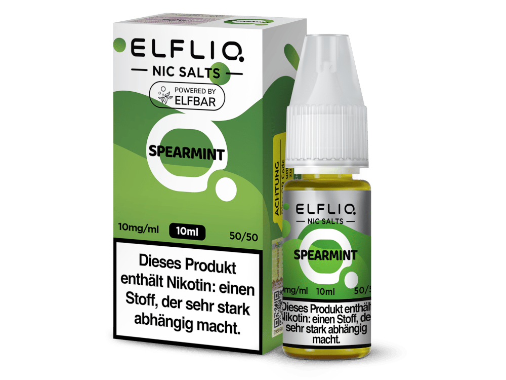 ELFLIQ Spearmint Nikotinsalz Liquid 10mg – Klare Frische mit harmonischer Süße