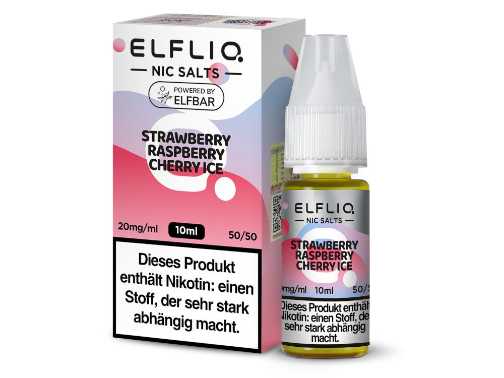 ELFLIQ - Strawberry Raspberry Cherry Ice Nikotinsalz Liquid – 10mg - 20mg