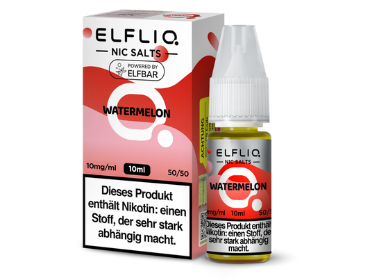 ELFLIQ Watermelon 10mg Nikotinsalz Liquid – Saftige Wassermelone mit intensiver Frische