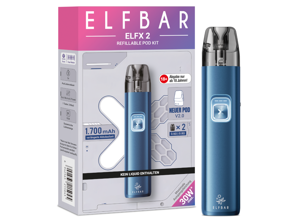 Elfbar ELFX 2 E-Zigaretten Set günstig bei liquidsandmore Dreieich kaufen