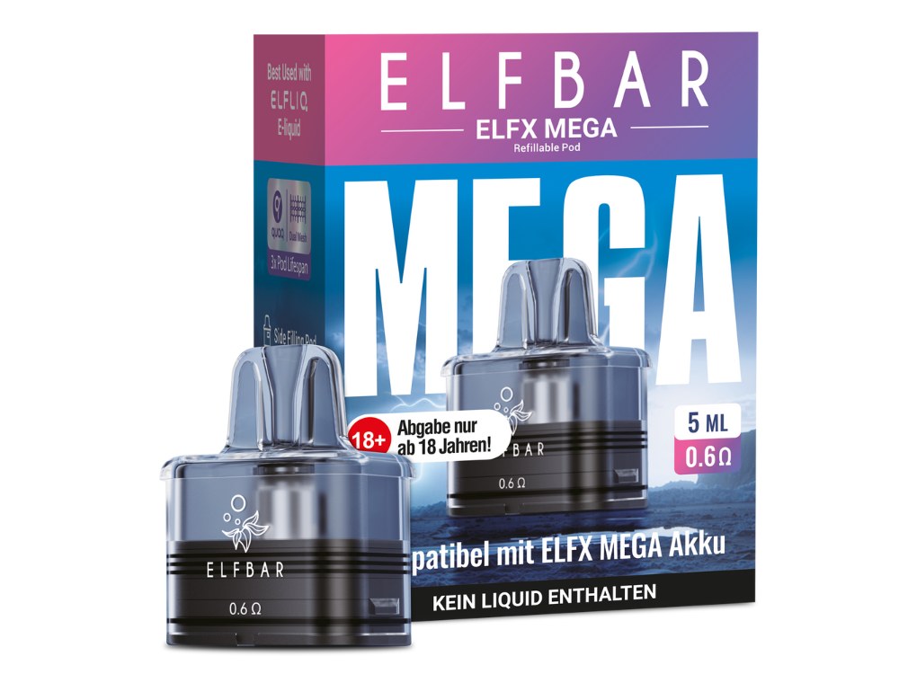 Elfbar ELFX Mega Pods – Dual Mesh Ersatzpods mit 5 ml oder 10 ml Tank