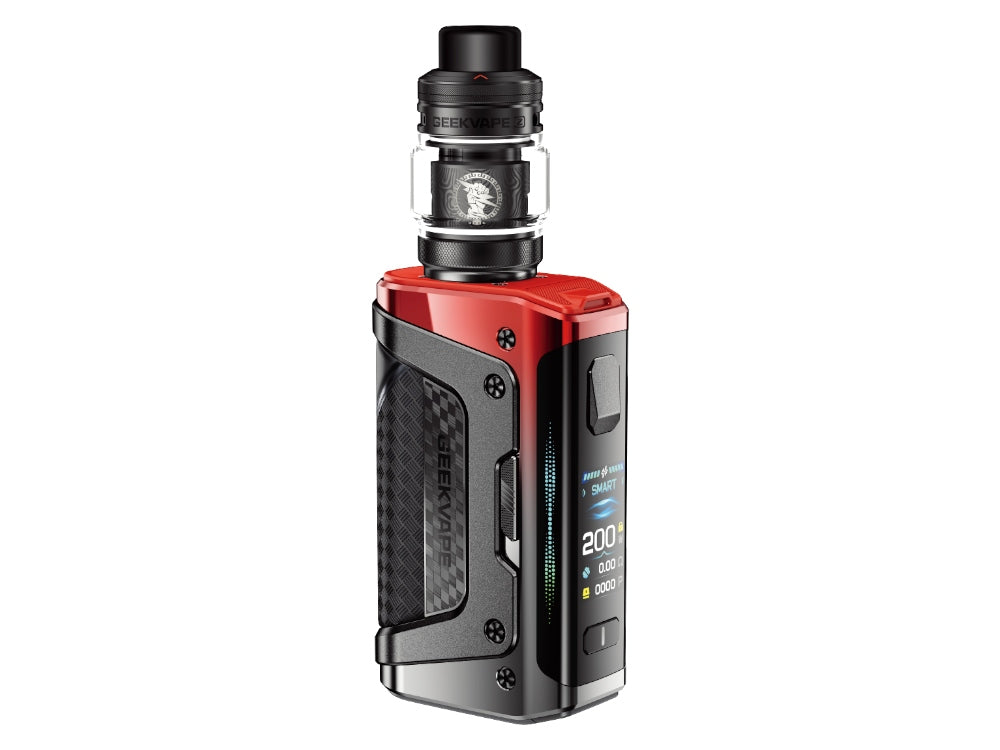GeekVape Aegis Legend 5 E-Zigaretten Set mit 200W Akkuträger und Z Subohm Tank 5 mit 5,5 ml Tankvolumen.