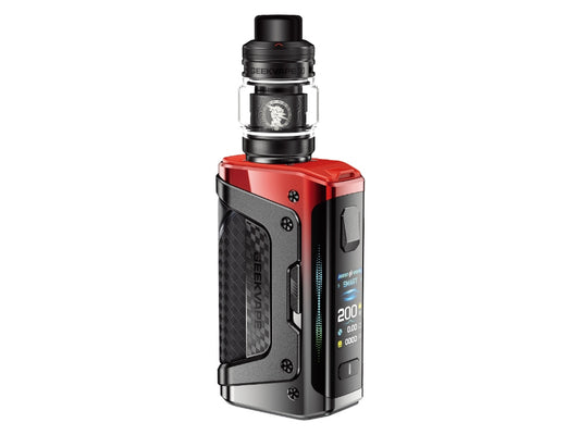 GeekVape Aegis Legend 5 E-Zigaretten Set mit 200W Akkuträger und Z Subohm Tank 5 mit 5,5 ml Tankvolumen.