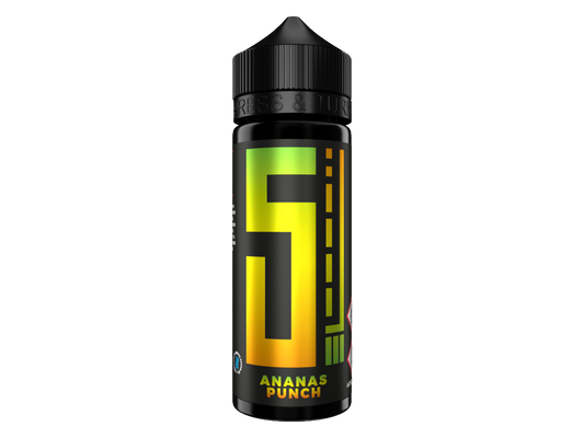 5EL Longfills 10 ml - Ananas Punch in einer Chubby Gorilla Flasche, eine E-Zigaretten Aroma-Mischung für intensiv fruchtigen Ananastabakgeschmack.