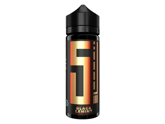 5EL Longfills 10 ml - Black Lemint Aroma für E-Zigarette, würziger Geschmack nach schwarzem Tee mit Zitrone und Minze in 120ml Chubby Gorilla Flasche.