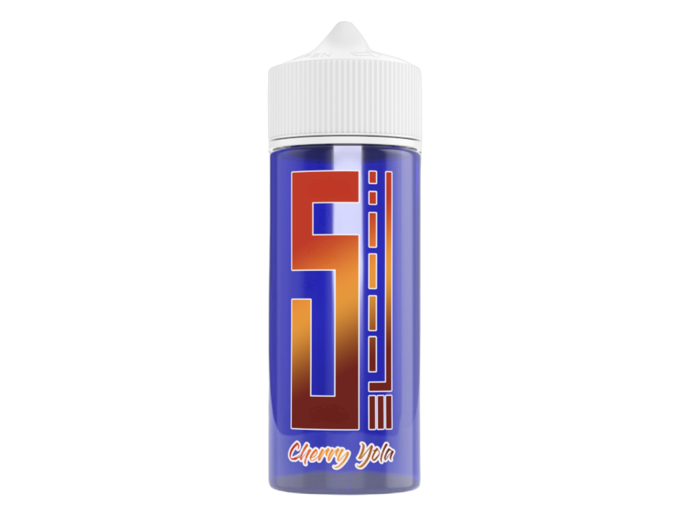 5EL Blue Overdosed Longfills 10 ml - Cherry Yola, Hochkonzentriertes Longfill-Aroma für intensiven Kirsch- und Cola-Geschmack in einer 120 ml Flasche.