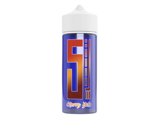 5EL Blue Overdosed Longfills 10 ml - Cherry Yola, Hochkonzentriertes Longfill-Aroma für intensiven Kirsch- und Cola-Geschmack in einer 120 ml Flasche.