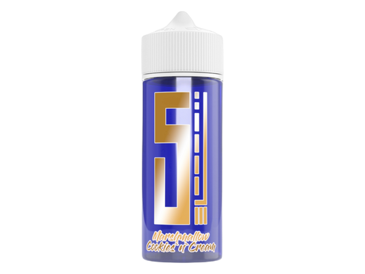5EL - Blue Overdosed - Longfills 10 ml - Marshmallow Cookies'n'Cream Aroma Flasche, hochwertige Longfill-Option für Dampfer.