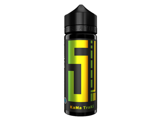5EL - Longfills 10 ml - KaMa Traki: Aroma mit Geschmack von Kaktus, Mandarine, roter Traube und Kiwi in einer 120ml Chubby Gorilla Flasche.