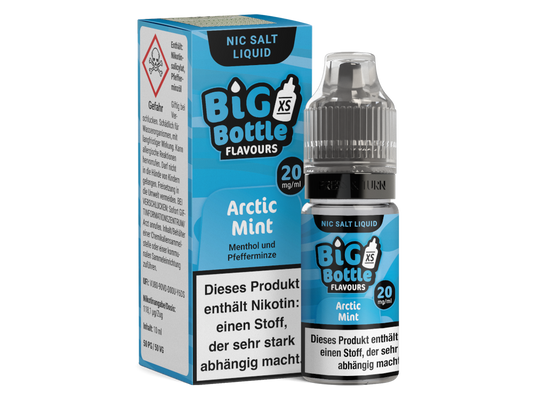 Big Bottle - Arctic Mint - Nikotinsalz Liquid in einer 10 ml Flasche mit erfrischendem Pfefferminz- und Mentholgeschmack.