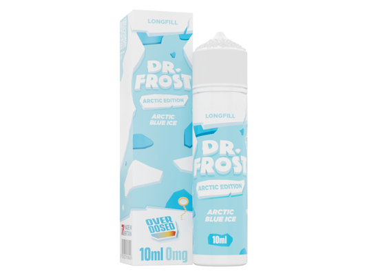 Dr. Frost - Arctic Edition - Aroma 10 ml - Arctic Blue Ice, aromatisches Longfill-Aroma mit Geschmacksnote von Eisbonbon und Blaubeere in einer 60 ml Flasche.