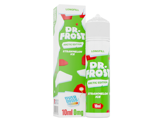 Dr. Frost - Arctic Edition Aroma 10 ml Strawmelon Ice in einer 60 ml Flasche, aromatisiertes Konzentrat mit Erdbeere und Wassermelone.