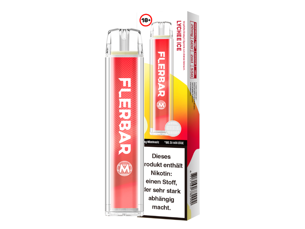 Flerbar - M Einweg E-Zigarette, ein praktisches Modell für Büro, Reisen oder Freizeit.
