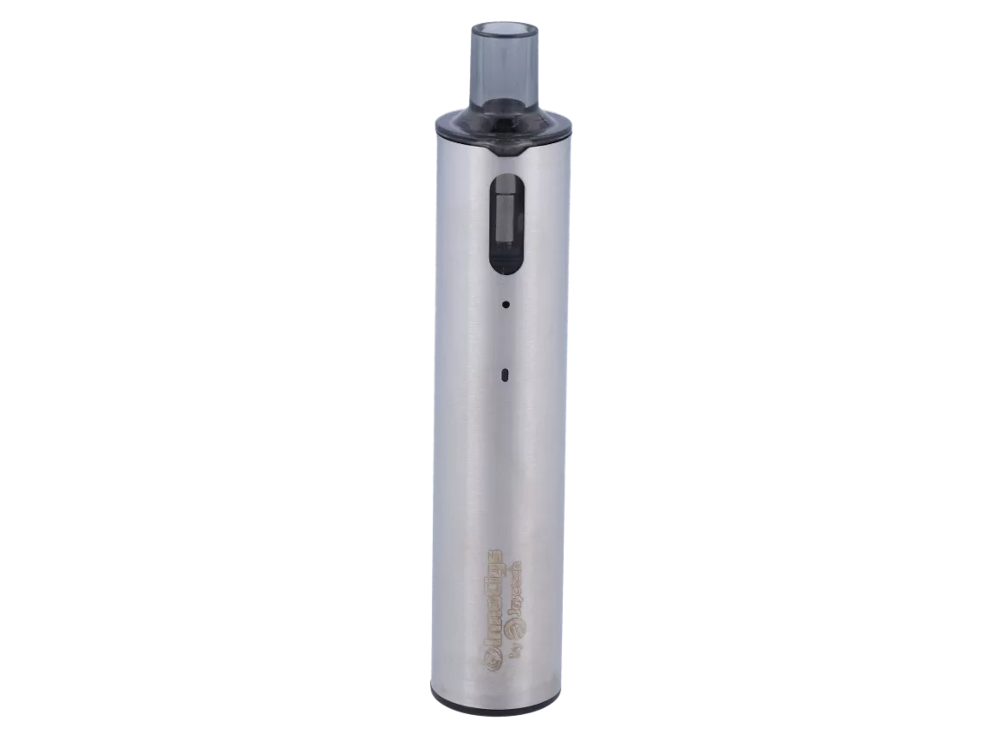 Das InnoCigs - eGo POD E-Zigaretten Set mit 1000mAh Akku und 2ml Tank beim Dampfen, erhältlich bei RavenSmoke DE und geeignet für Einsteiger und erfahrene Dampfer.