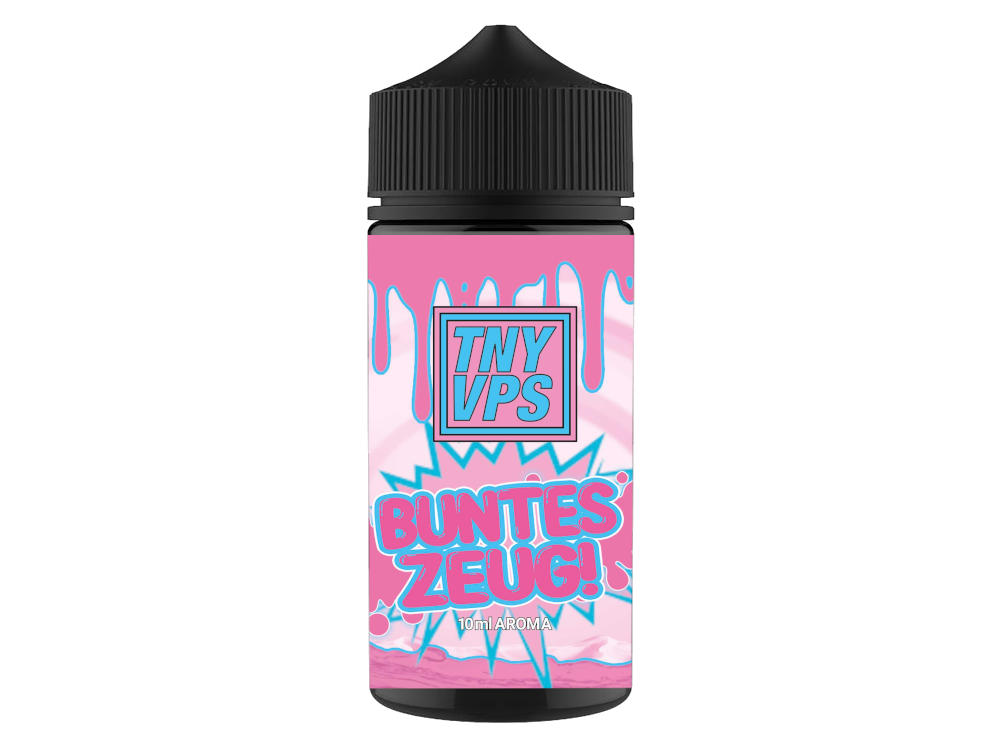 TNYVPS Longfills 10ml Buntes Zeug mit Fruchtmix und Kaugummi Aroma für E-Zigaretten, erhältlich bei RavenSmoke DE.