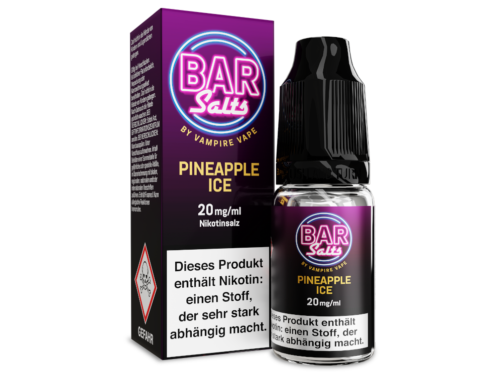 Vampire Vape Bar Salts Nikotinsalz Liquid Pineapple Ice - Hochwertiges Nikotinsalz Liquid mit Ananas Geschmacksnote, einfache Anwendung in E-Zigaretten