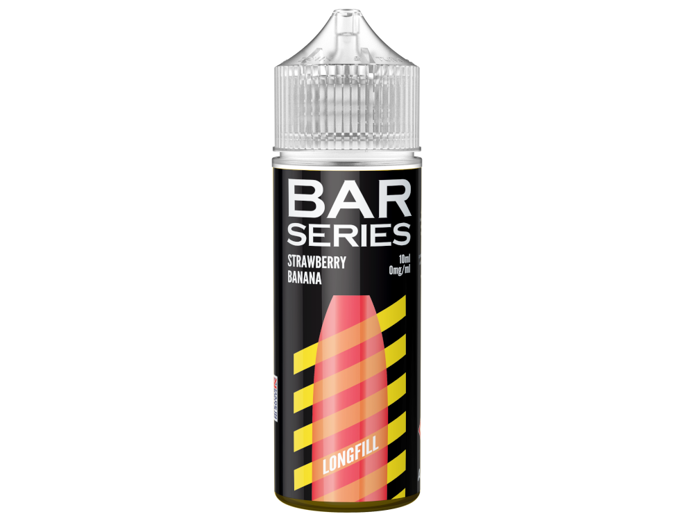 Bar Series - Longfills 10 ml - Strawberry Banana Aroma in 120 ml Flasche, geschmackliche Kombination von Erdbeere und Banane, nikotinfrei, nicht pur dampfen.
