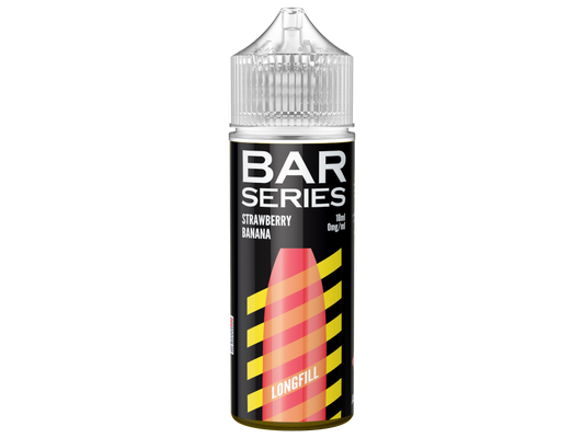 Bar Series - Longfills 10 ml - Strawberry Banana Aroma in 120 ml Flasche, geschmackliche Kombination von Erdbeere und Banane, nikotinfrei, nicht pur dampfen.