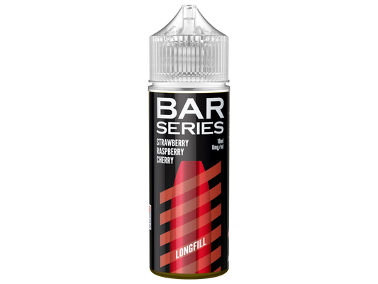 Bar Series Longfills 10 ml - Erdbeere Himbeere Kirsche Aroma in einer 120 ml Flasche, nikotinfrei und hochdosiert.