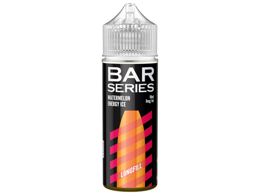 Bar Series Longfills 10 ml - Watermelon Energy Ice, nikotinfreies Aroma mit Wassermelone- und Energydrink-Geschmack, erhältlich in einer 120 ml Liquidflasche.