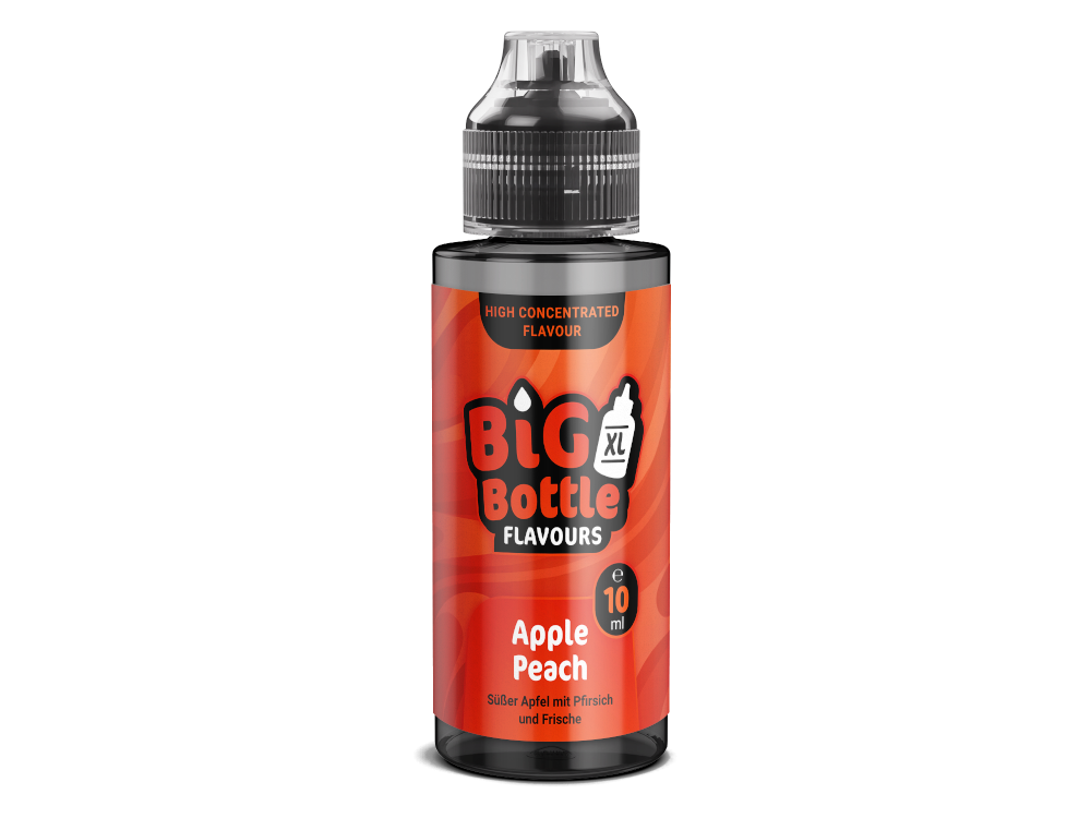 Big Bottle - Longfills 10 ml - Apple Peach Flasche mit hochwertigen Aromen von Apfel und Pfirsich, ideal für Dampfer.