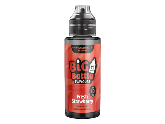 Big Bottle Longfills 10 ml - Fresh Strawberry Aroma in einer 120 ml Flasche mit intensivem Erdbeergeschmack und erfrischenden Noten für das Dampfen.