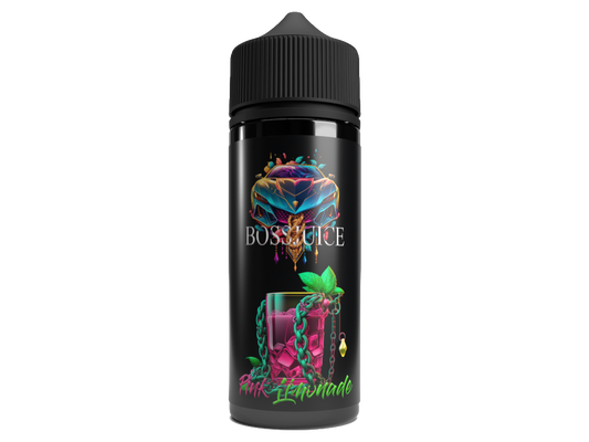 Boss Juice - Aroma Pink Limonade 10 ml in einer stylischen 120 ml Flasche, ideal für Dampfen mit frischem Limonadengeschmack und Beeren-Note.