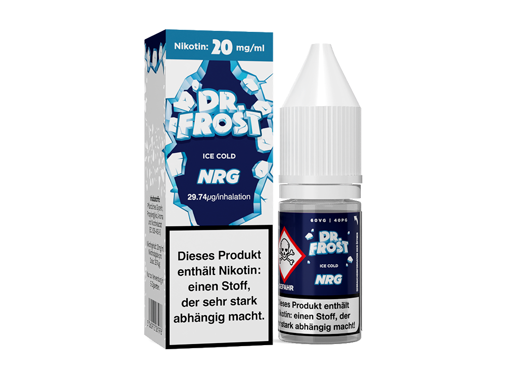 Dr. Frost - Ice Cold Nikotinsalz Liquid - NRG in einer 10 ml Flasche mit energydrinkgeschmack und Koolada-Effekten für E-Zigaretten.