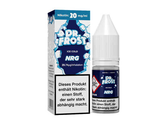 Dr. Frost - Ice Cold Nikotinsalz Liquid - NRG in einer 10 ml Flasche mit energydrinkgeschmack und Koolada-Effekten für E-Zigaretten.
