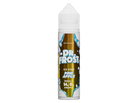 Dr. Frost - Ice Cold - Aroma Pineapple 14ml, ein erfrischendes Ananas-Aroma in einer 60ml Flasche, ideal zum Mischen mit Basisliquid, für ein kühles Dampferlebnis.